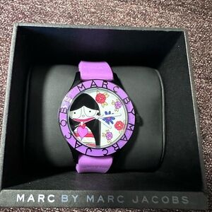 Marc by Marc Jacobs Black and Purple Graphic Watch